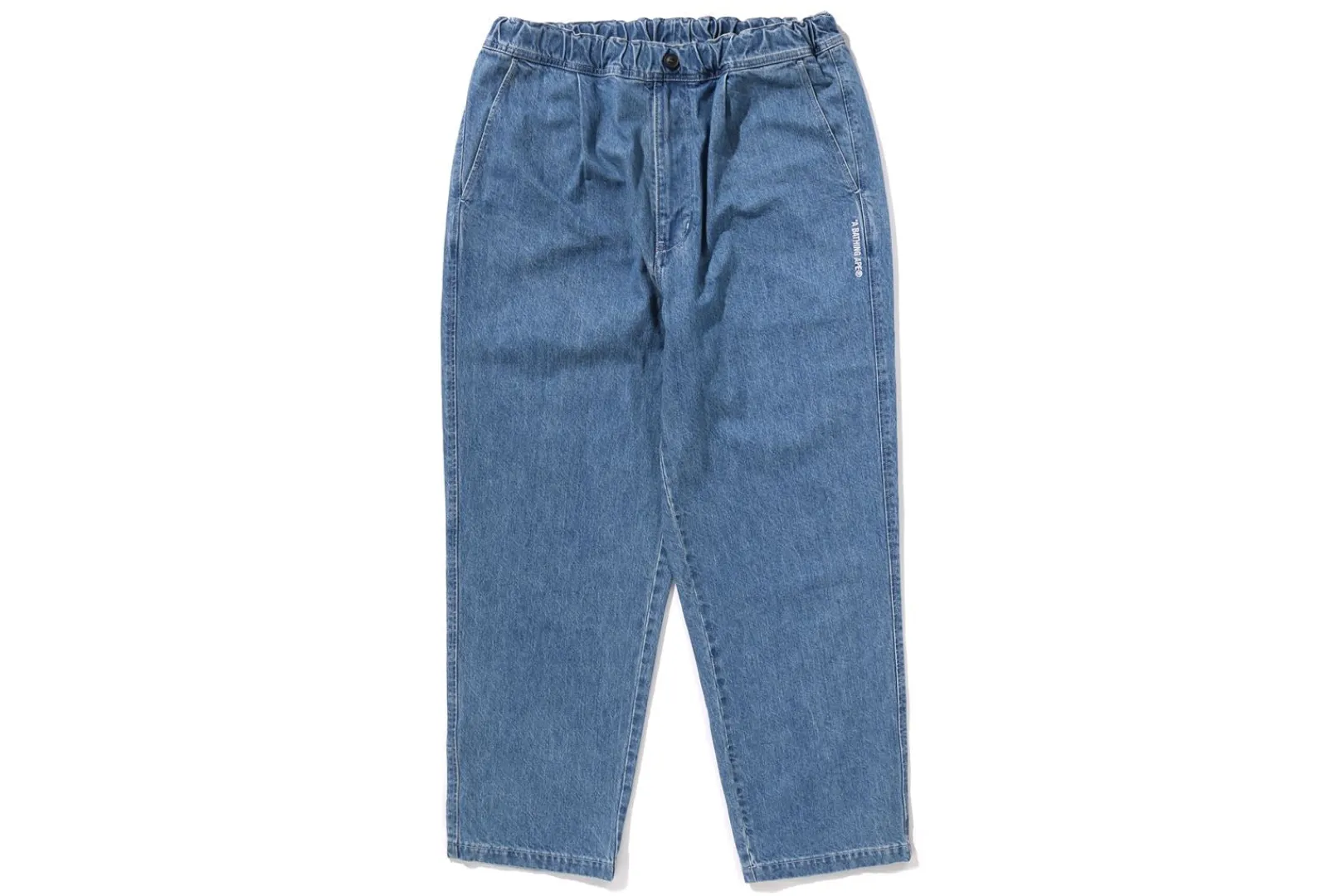 0ZX A BATHING APE PLEAT DENIM PANTS MENS Best Sale