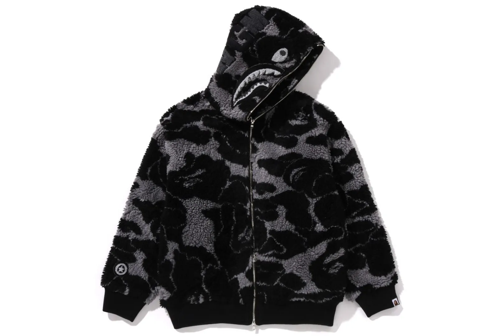 0ZX ABC CAMO BOA SHARK RELAXED FIT FULL ZIP HOODIE MENS Hot