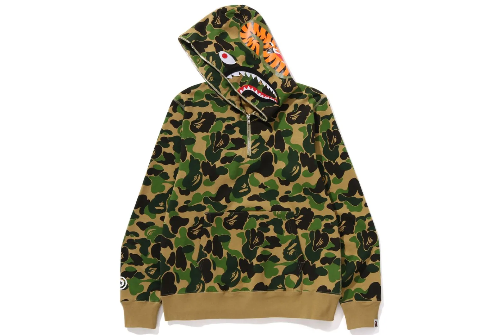 0ZX ABC CAMO SHARK HALF ZIP PULLOVER HOODIE MENS Cheap