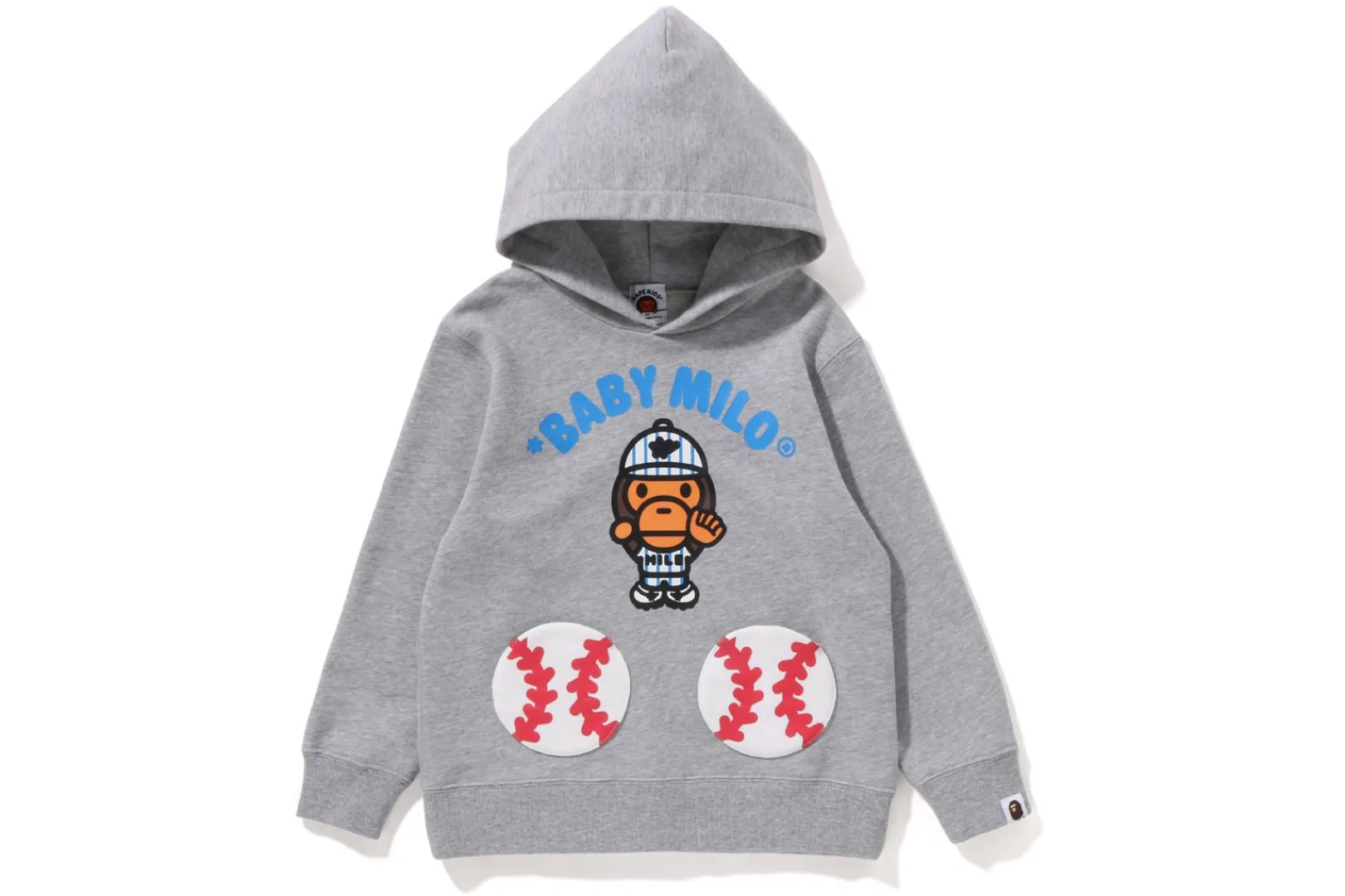 0ZX BABY MILO BASEBALL PULLOVER HOODIE KINDER GRAU Sale