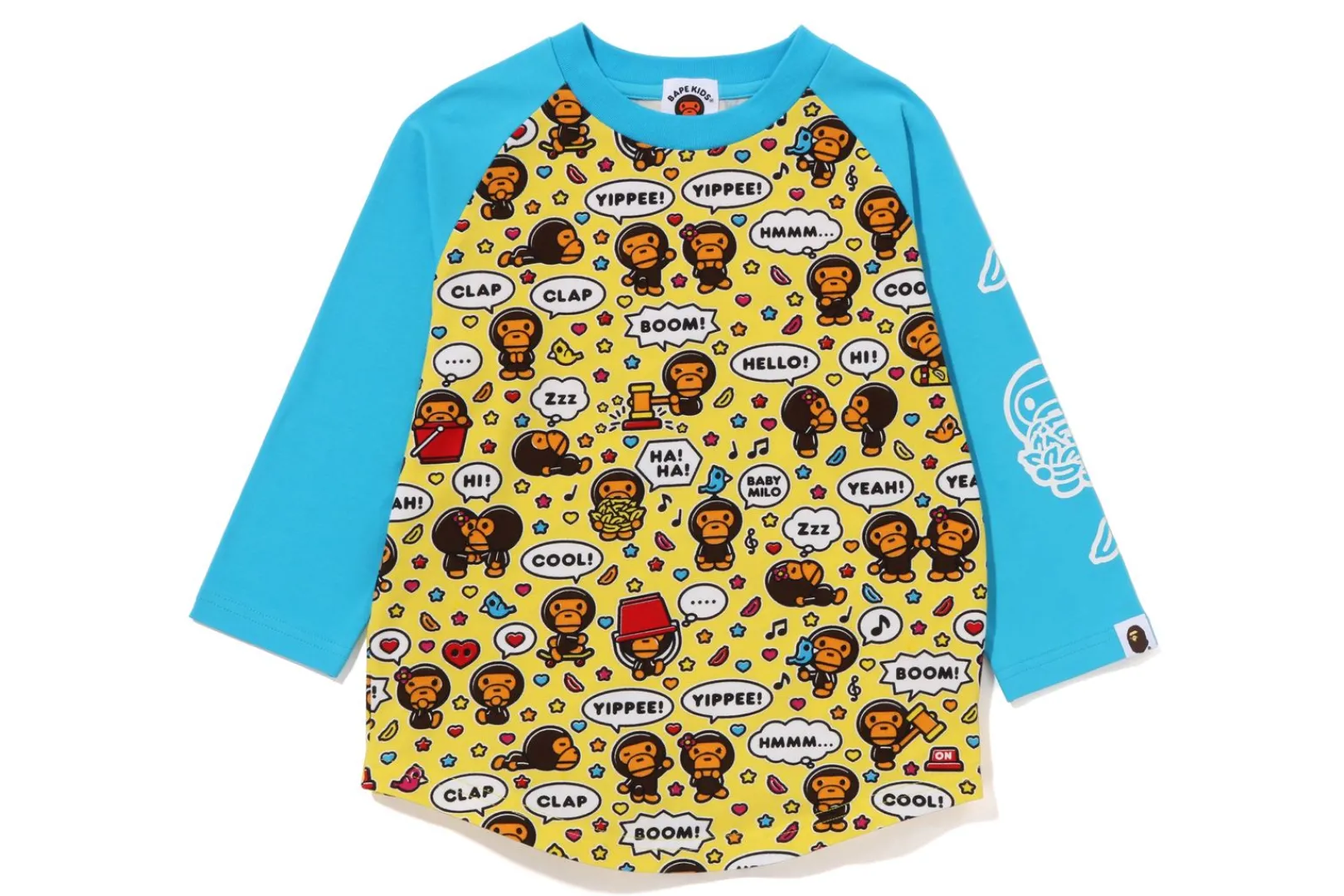 0ZX BABY MILO SPEECH BALLOON RAGLAN 3/4 ÄRMEL KINDER T-SHIRT Clearance