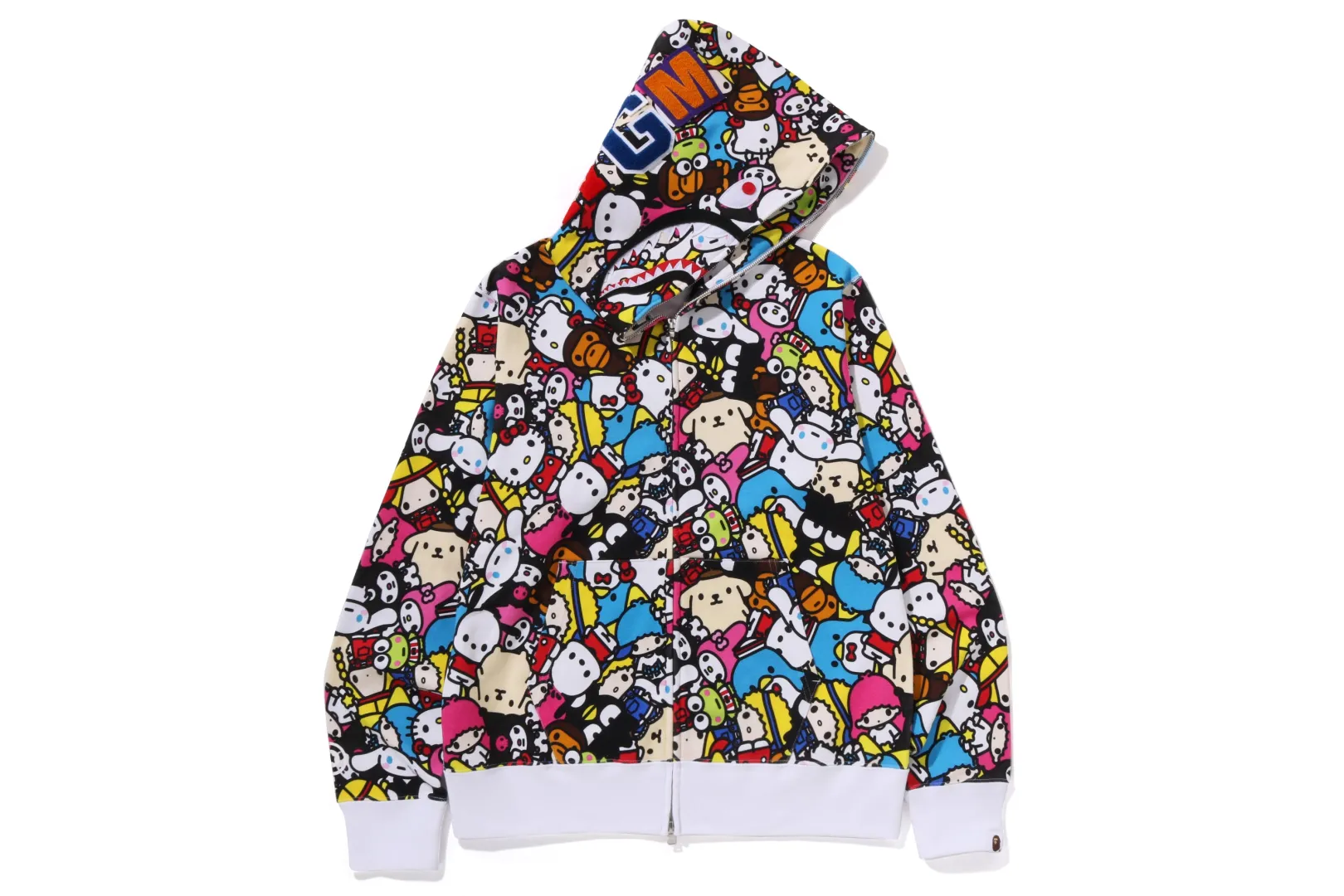 0ZX BABY MILO X SANRIO CHARACTERS - SHARK FULL ZIP HOODIE MENS MULTI Flash Sale