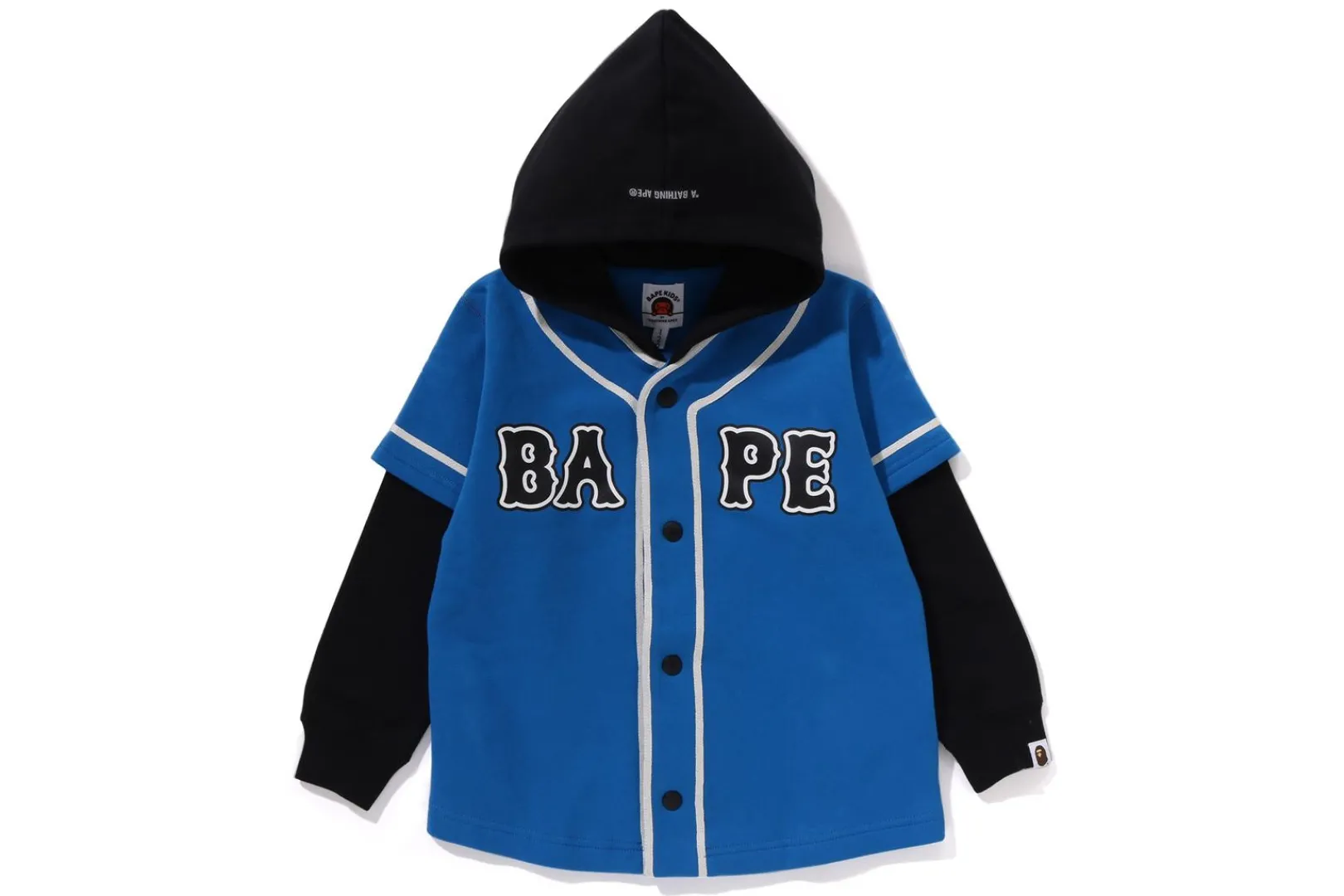 0ZX BAPE LOGO LAYERED BASEBALL SWEATSHIRT KIDS Discount