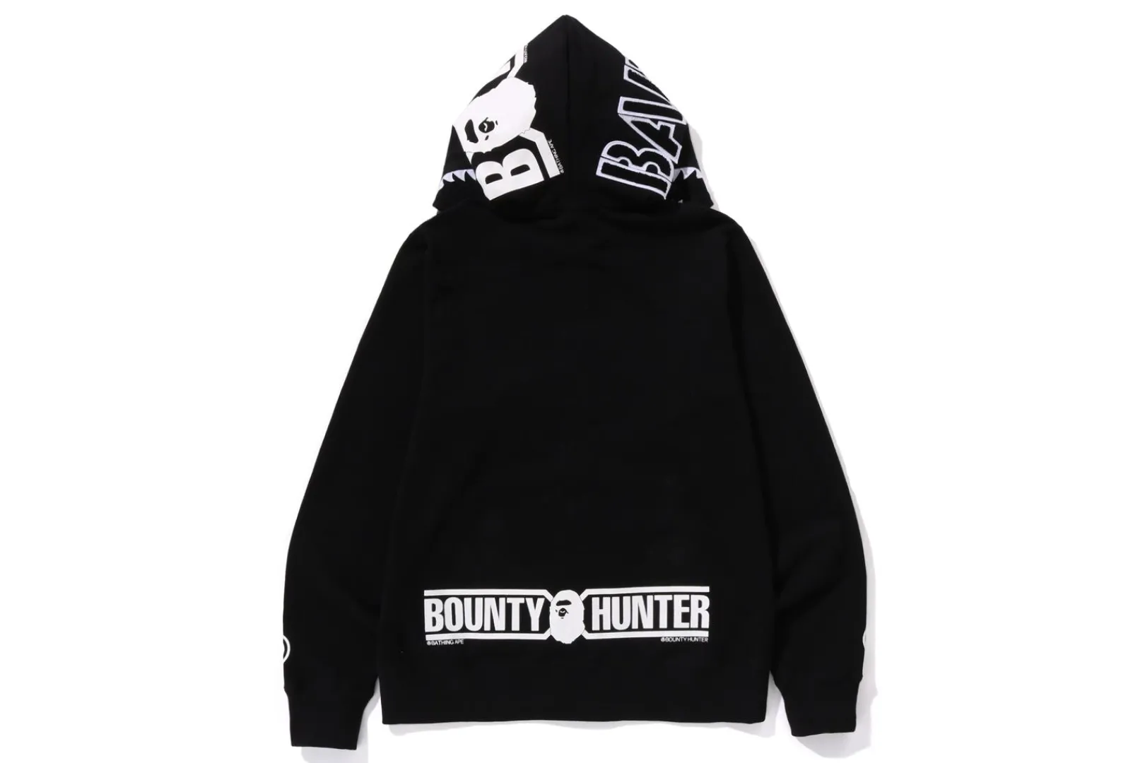 bape_x_bounty_hunter__mad_shark_full_zip_hoodie_mens_3.webp 0ZX BAPE X BOUNTY HUNTER - MAD SHARK FULL ZIP HOODIE MENS BLACK Fashion