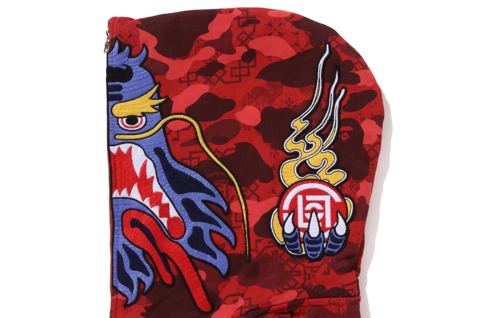 0ZX BAPE X CLOT CAMO SHARK RELAXED FIT FULL ZIP HOODIE MENS Sale