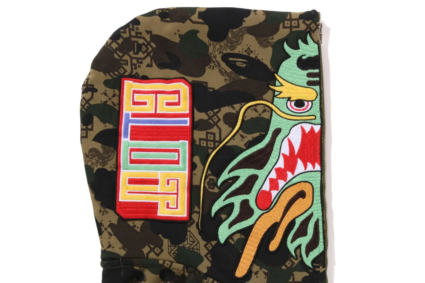 0ZX BAPE X CLOT CAMO SHARK RELAXED FIT FULL ZIP HOODIE MENS Sale
