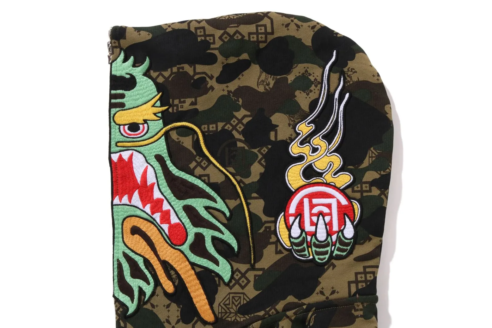 0ZX BAPE X CLOT CAMO SHARK RELAXED FIT FULL ZIP HOODIE MENS Sale