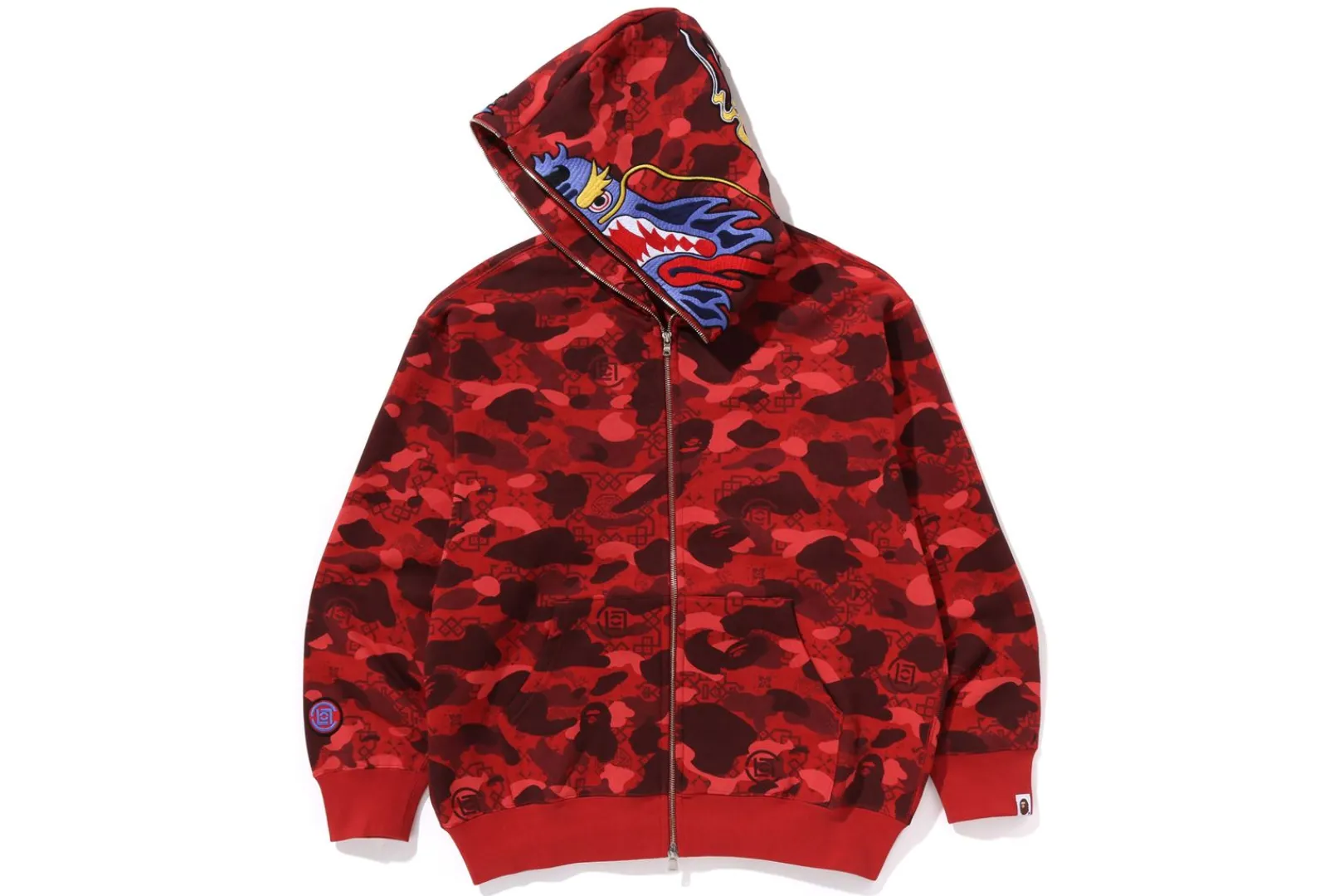 0ZX BAPE X CLOT CAMO SHARK RELAXED FIT FULL ZIP HOODIE MENS Sale