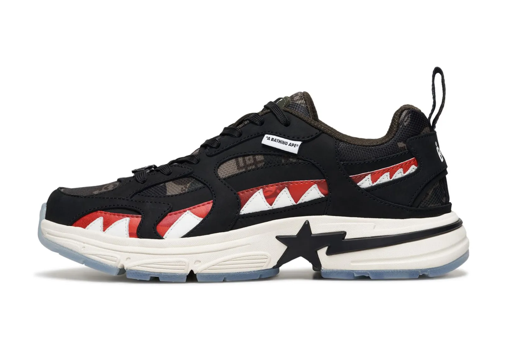 0ZX BAPE X CLOT SHARK STA MENS BLACK Cheap
