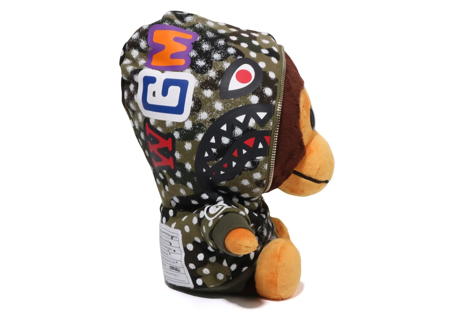 0ZX BAPE X JOSHUA VIDES - SHARK PLUSH DOLL 35CM GREEN Fashion