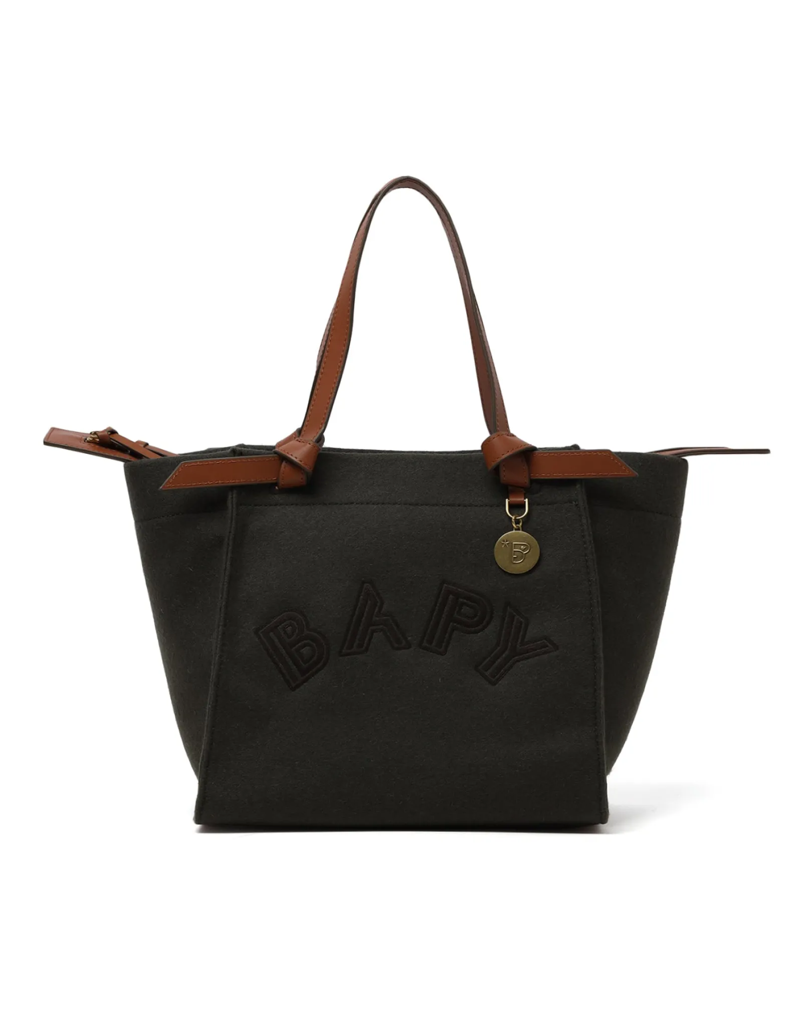 BPY BGBA0016XJ/FLANELLASCHE MIT GEKNÖPFTEM GRIFF, L DUNKELGRÜN Best Sale