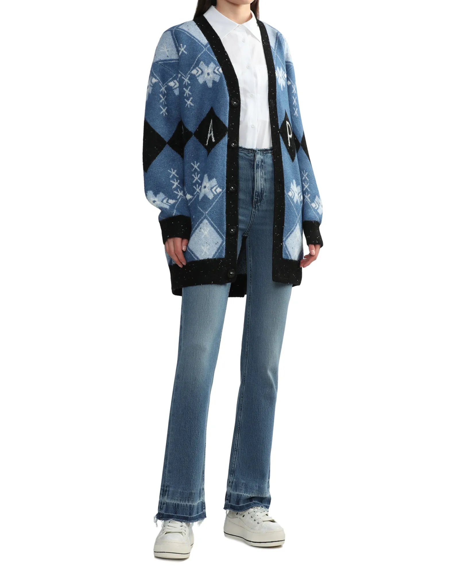 BPY CDCD4228XL/BAPY KARIERTER STRICKJACKE L BLAU Outlet