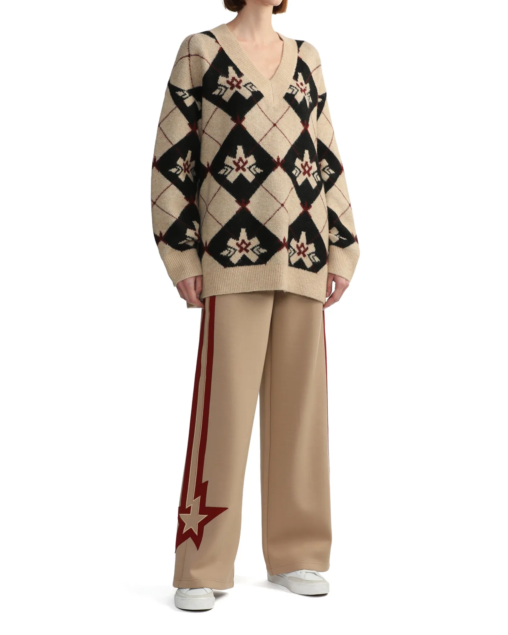 BPY KNKN4227XL/BAPY KARIERTER PULLOVER L BEIGE Online