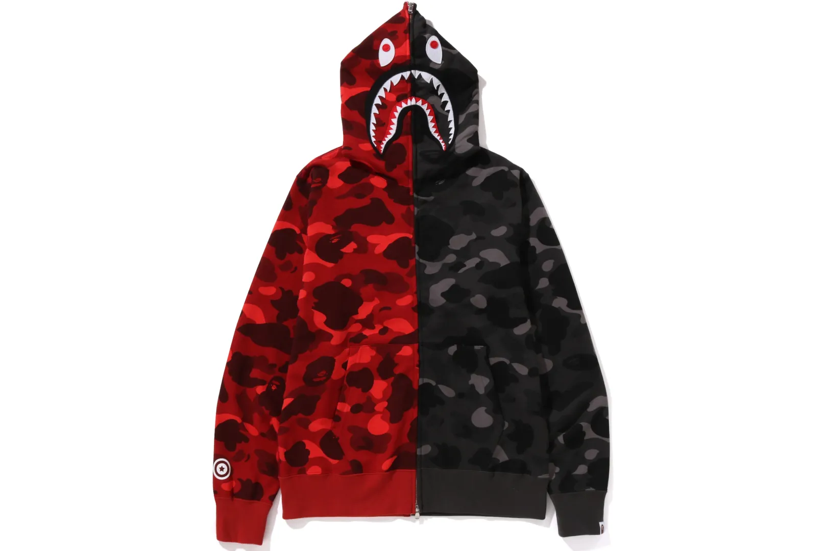 0ZX COLOR CAMO SEPARATE SHARK FULL ZIP HOODIE MENS Store