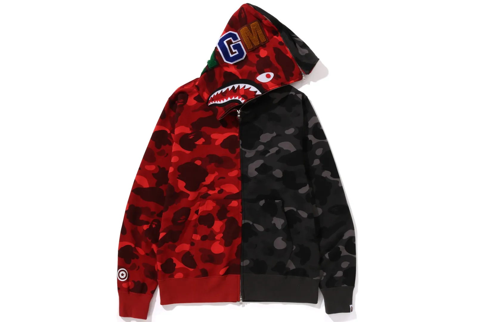 0ZX COLOR CAMO SEPARATE SHARK FULL ZIP HOODIE MENS Store
