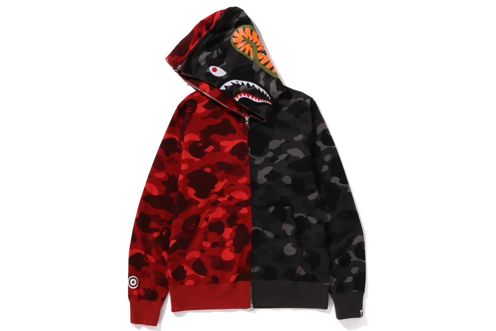 0ZX COLOR CAMO SEPARATE SHARK FULL ZIP HOODIE MENS Store
