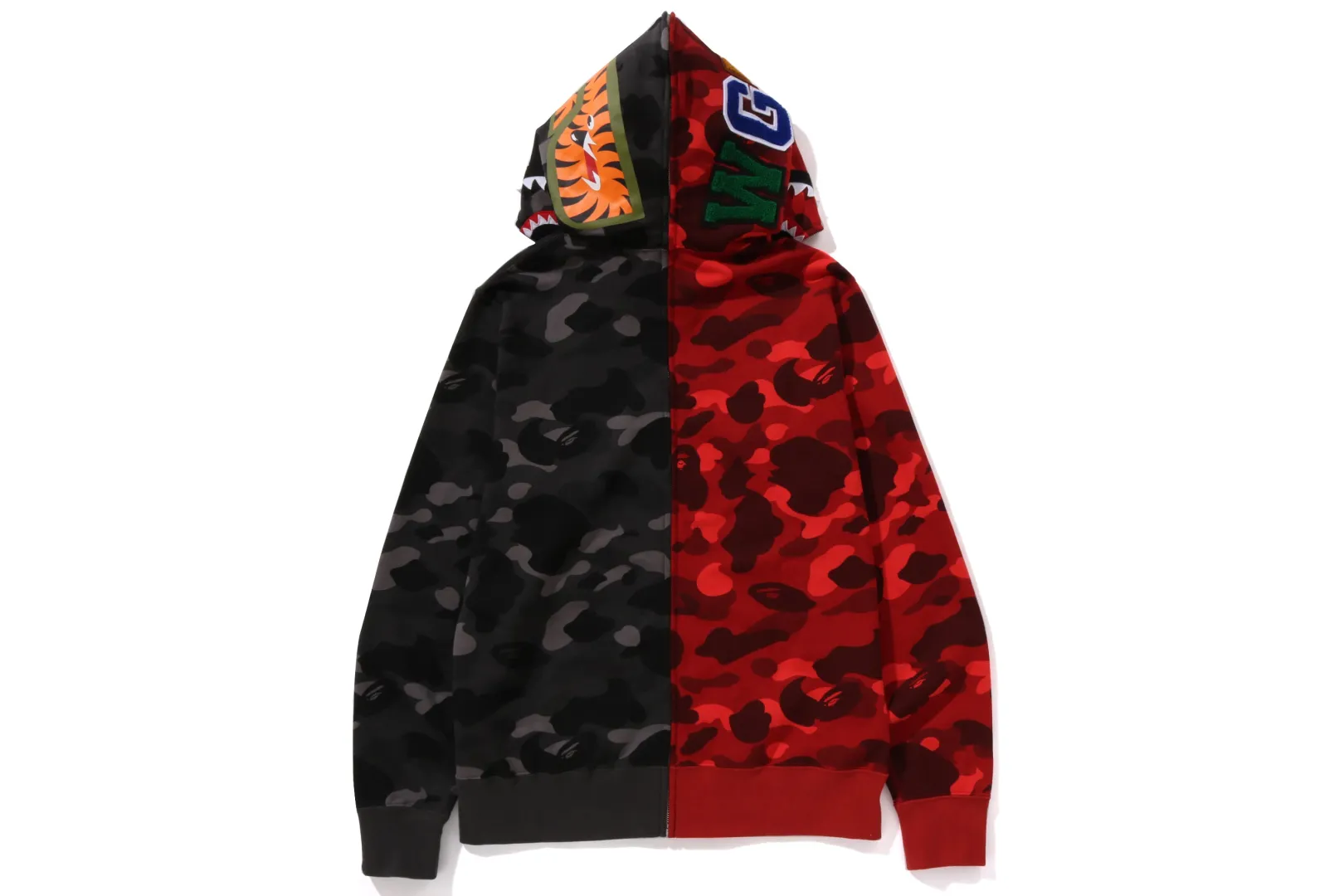 0ZX COLOR CAMO SEPARATE SHARK FULL ZIP HOODIE MENS Store