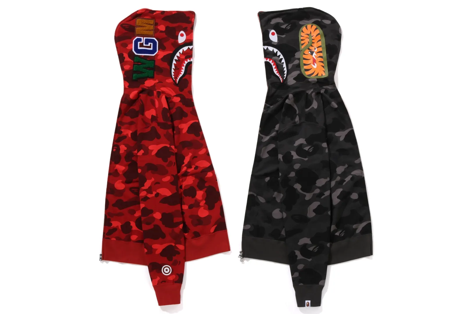 0ZX COLOR CAMO SEPARATE SHARK FULL ZIP HOODIE MENS Store