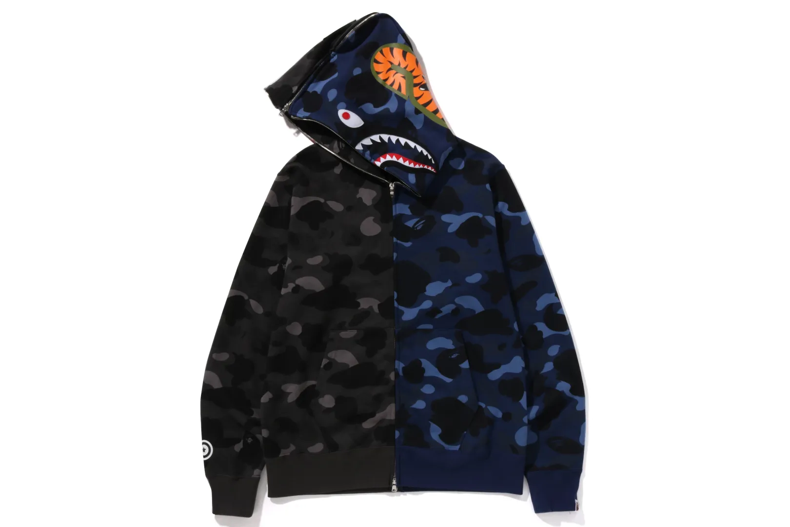 0ZX COLOR CAMO SEPARATE SHARK FULL ZIP HOODIE MENS Store