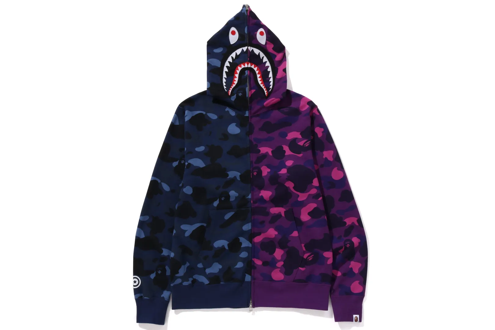 0ZX COLOR CAMO SEPARATE SHARK FULL ZIP HOODIE MENS Store