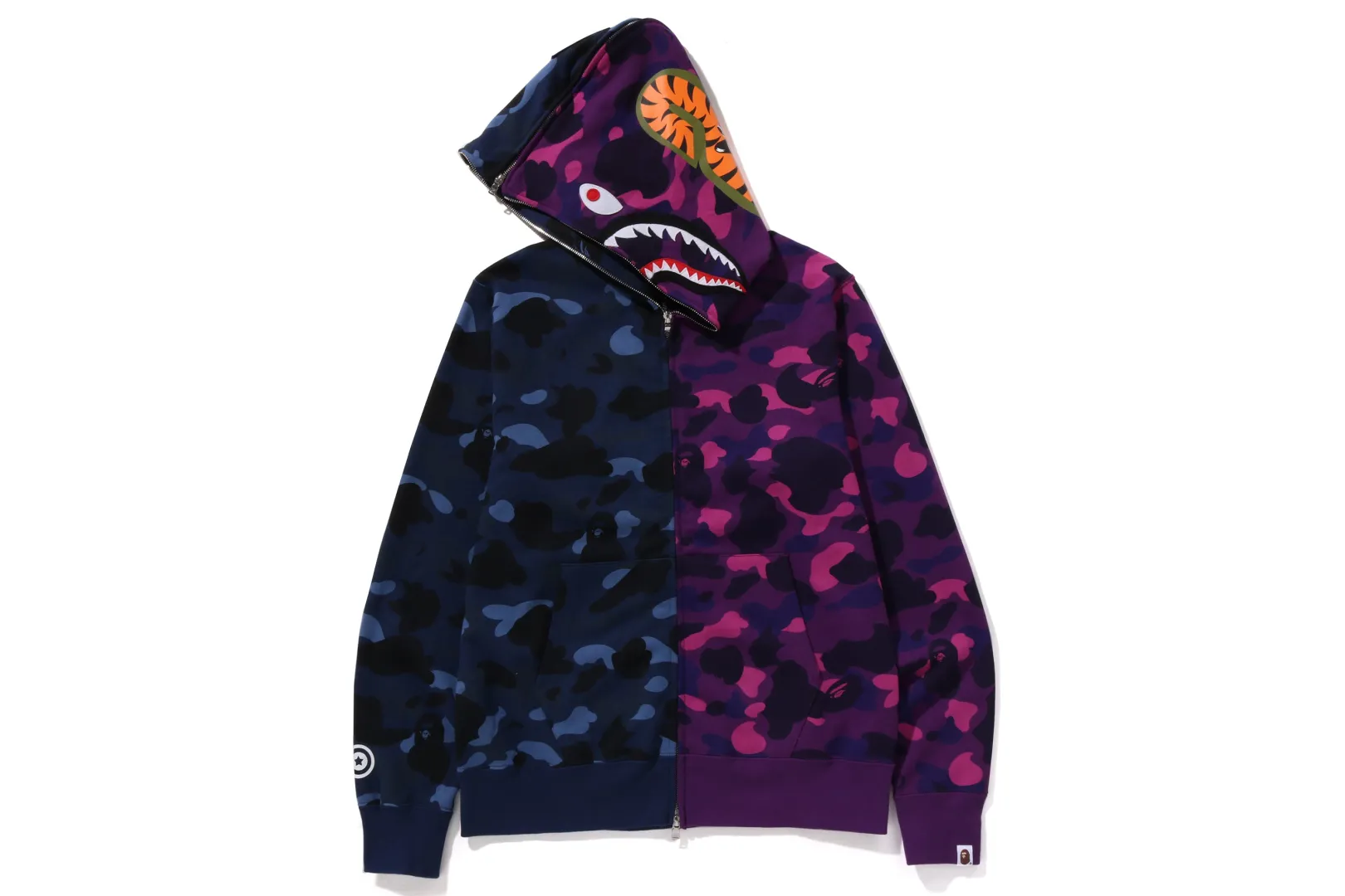 0ZX COLOR CAMO SEPARATE SHARK FULL ZIP HOODIE MENS Store