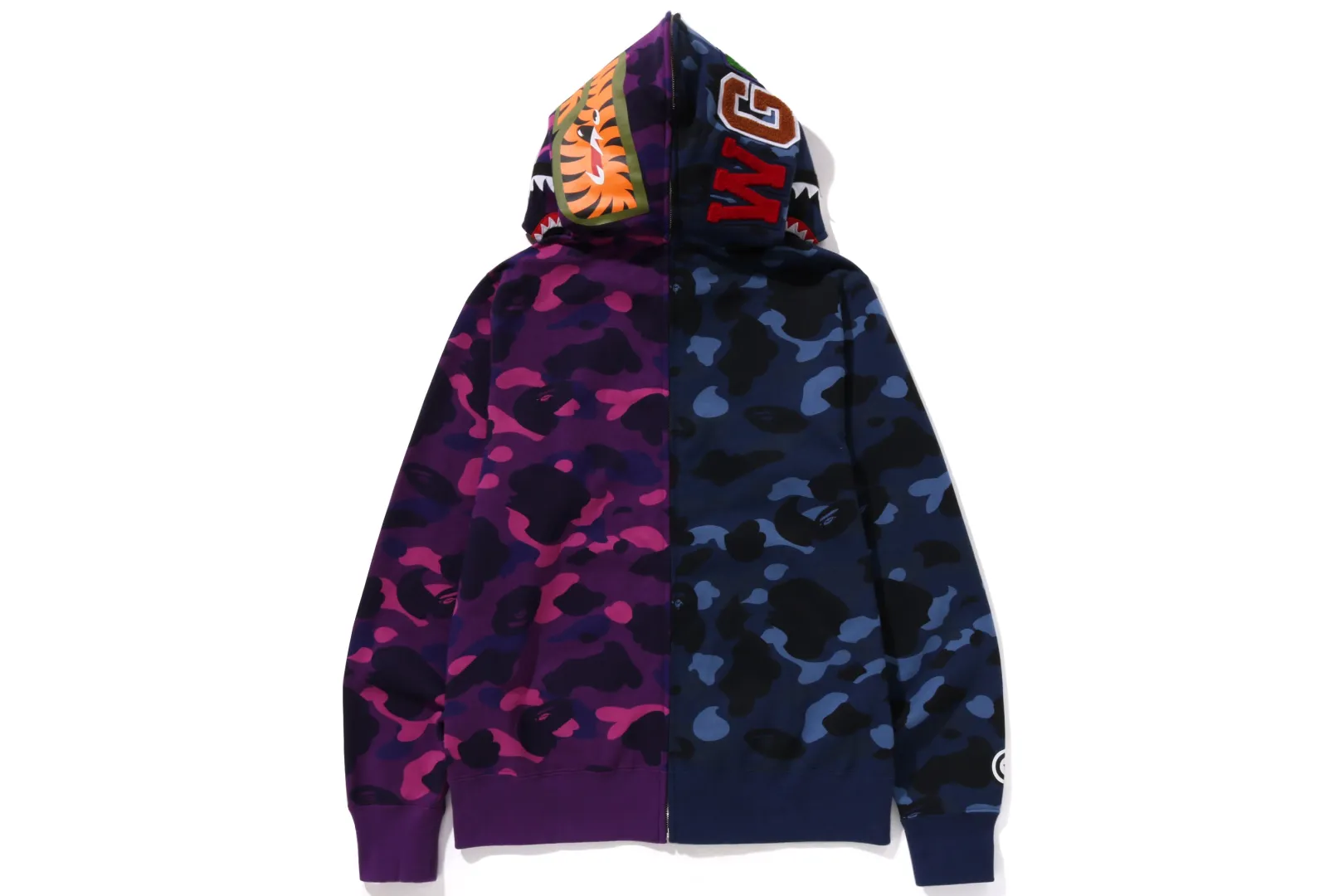 0ZX COLOR CAMO SEPARATE SHARK FULL ZIP HOODIE MENS Store