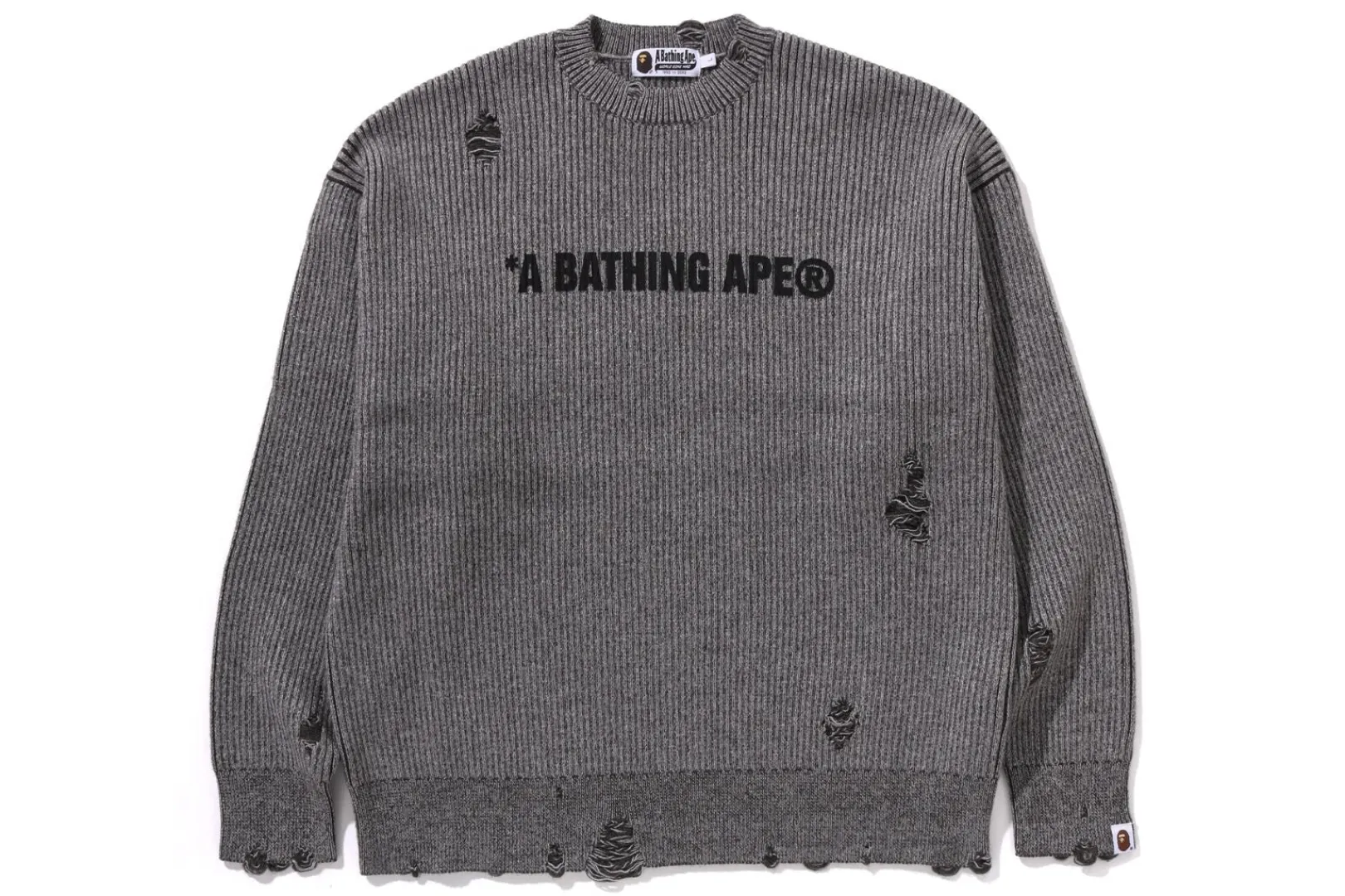 0ZX DAMAGE RELAXED FIT SWEATER MENS BLACK Shop