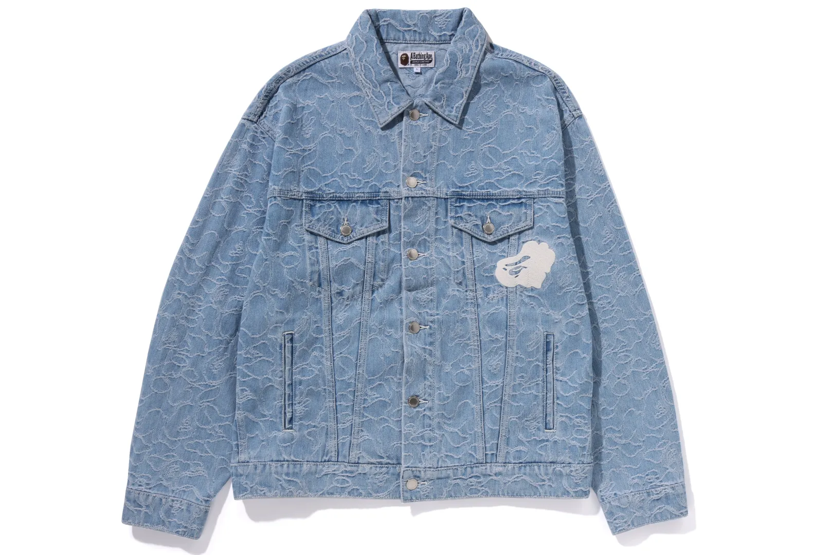 0ZX DENIM-JACKE „LINE“ MIT CAMO-MUSTER BLAU Clearance