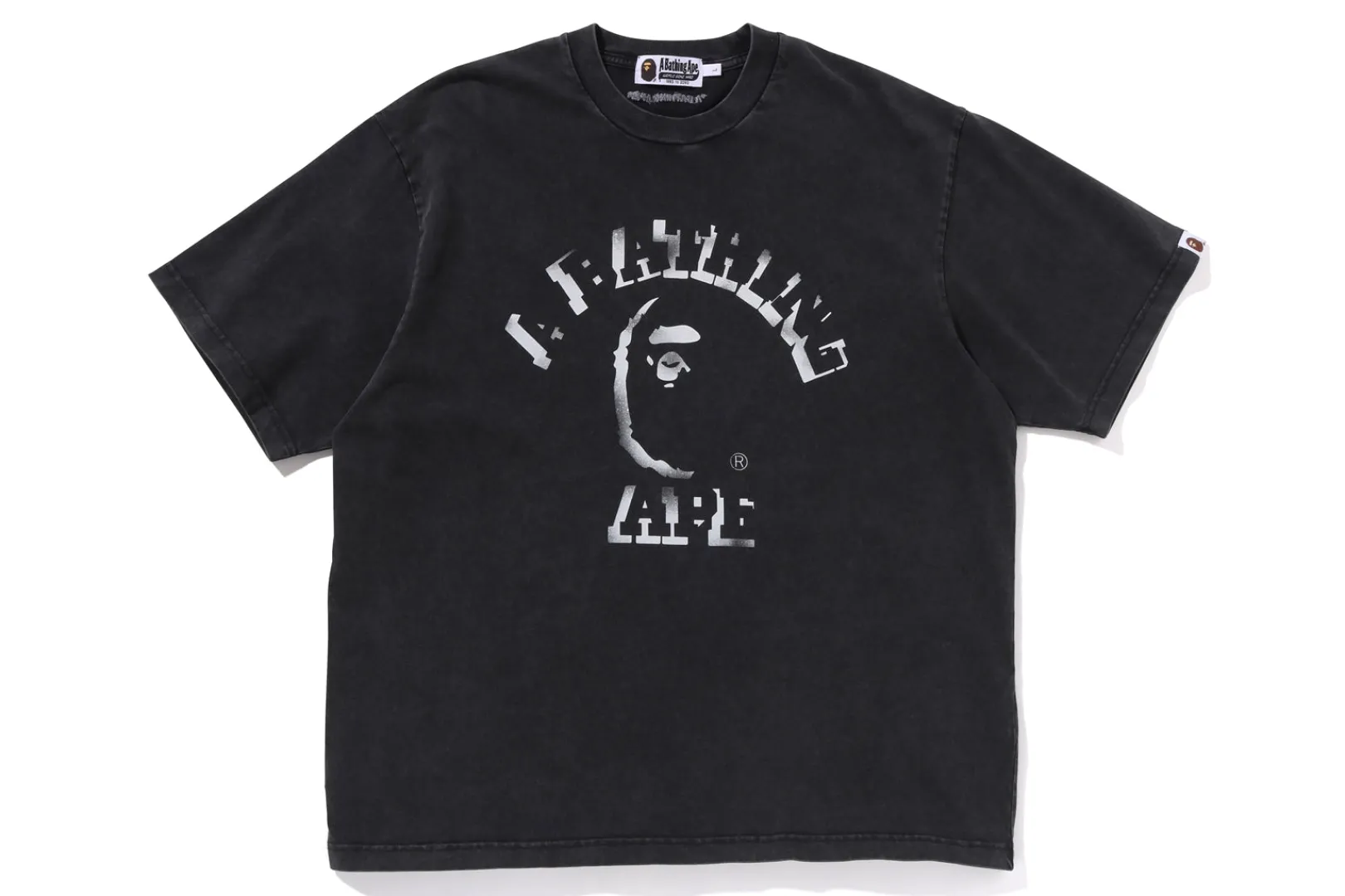 0ZX GARMENT DYE SPRAY PRINT COLLEGE RELAXED FIT TEE MENS Cheap