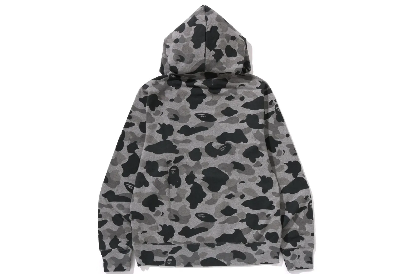 0ZX HEATHER GRAY CAMO PULLOVER HOODIE MENS GREY Flash Sale