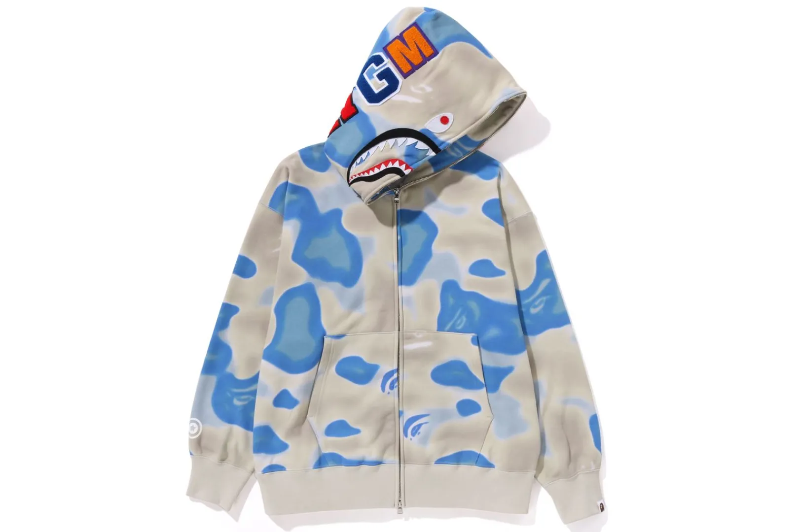 0ZX HOODIE MIT LOCKERER PASSFORM UND DURCHGEHENDEM REISSVERSCHLUSS „LIQUID CAMO SHARK“ Fashion