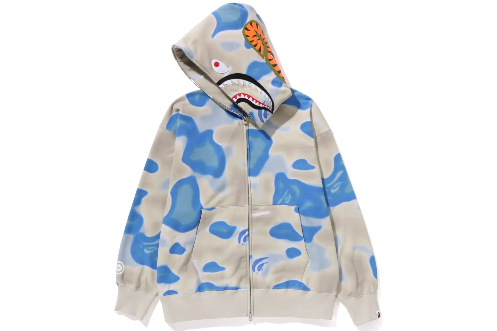0ZX HOODIE MIT LOCKERER PASSFORM UND DURCHGEHENDEM REISSVERSCHLUSS „LIQUID CAMO SHARK“ Fashion