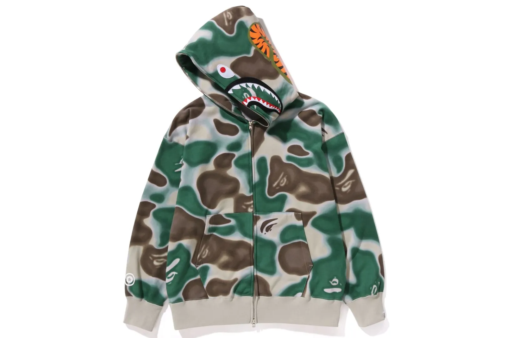0ZX HOODIE MIT LOCKERER PASSFORM UND DURCHGEHENDEM REISSVERSCHLUSS „LIQUID CAMO SHARK“ Fashion