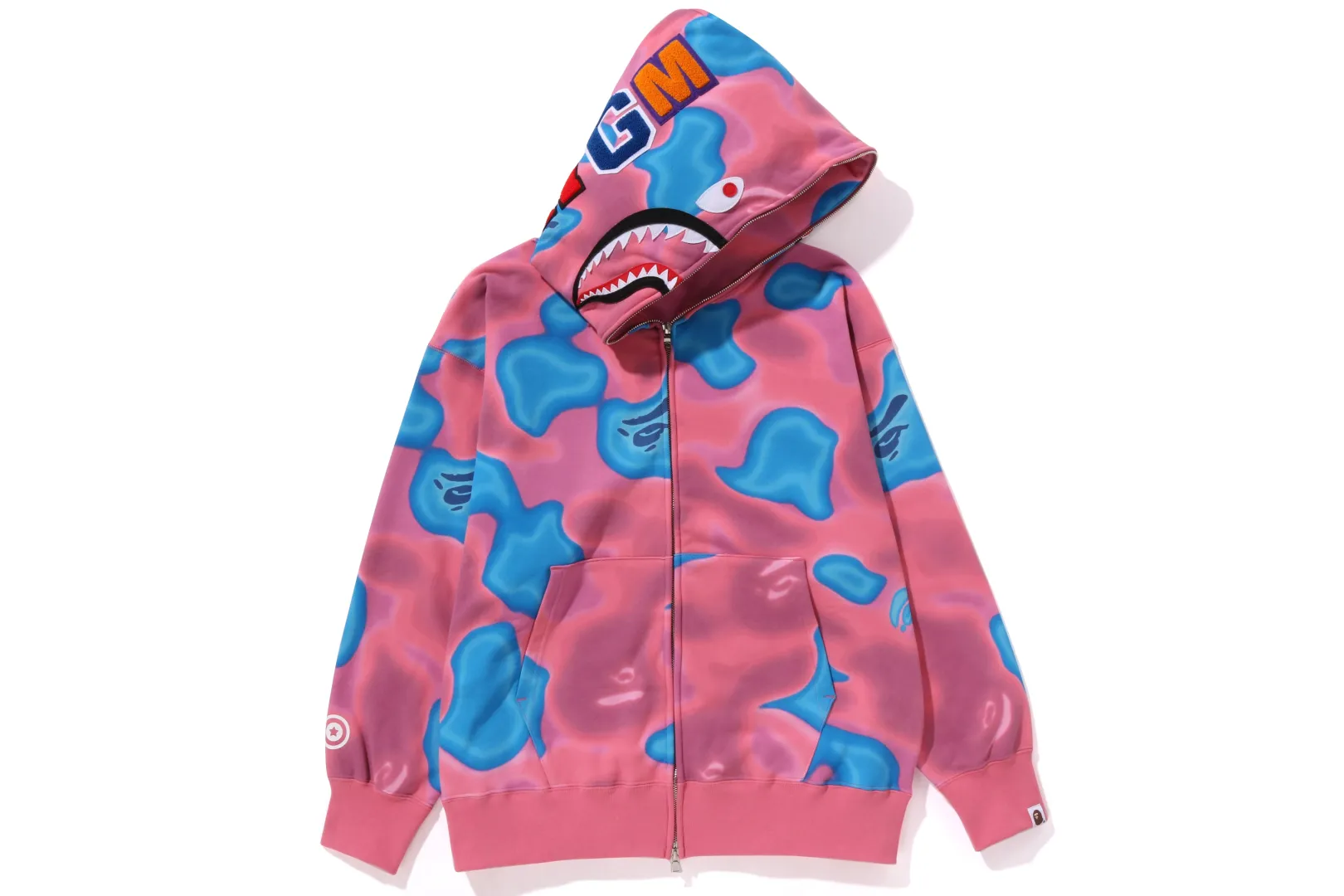 0ZX HOODIE MIT LOCKERER PASSFORM UND DURCHGEHENDEM REISSVERSCHLUSS „LIQUID CAMO SHARK“ Fashion
