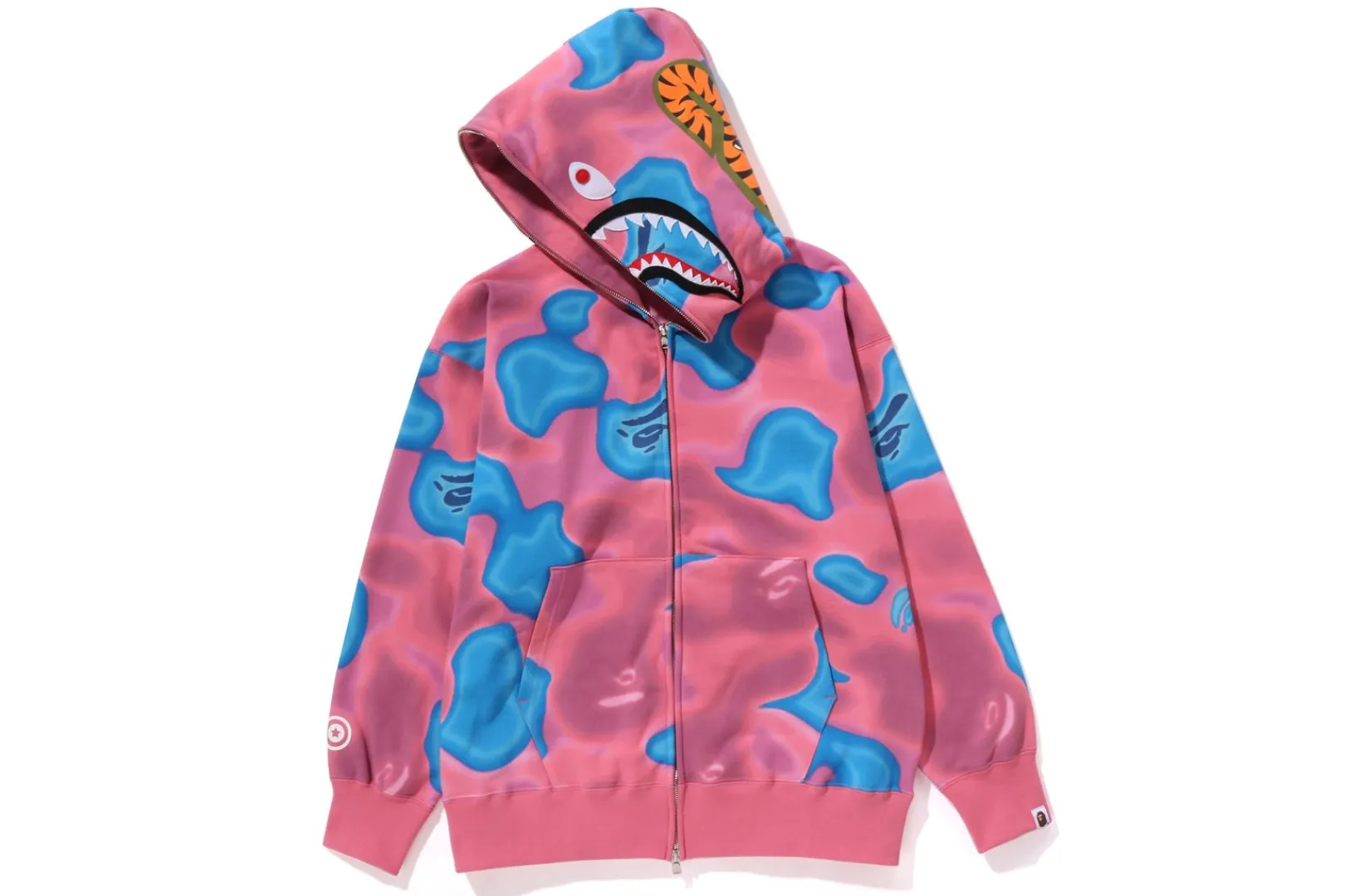 0ZX HOODIE MIT LOCKERER PASSFORM UND DURCHGEHENDEM REISSVERSCHLUSS „LIQUID CAMO SHARK“ Fashion