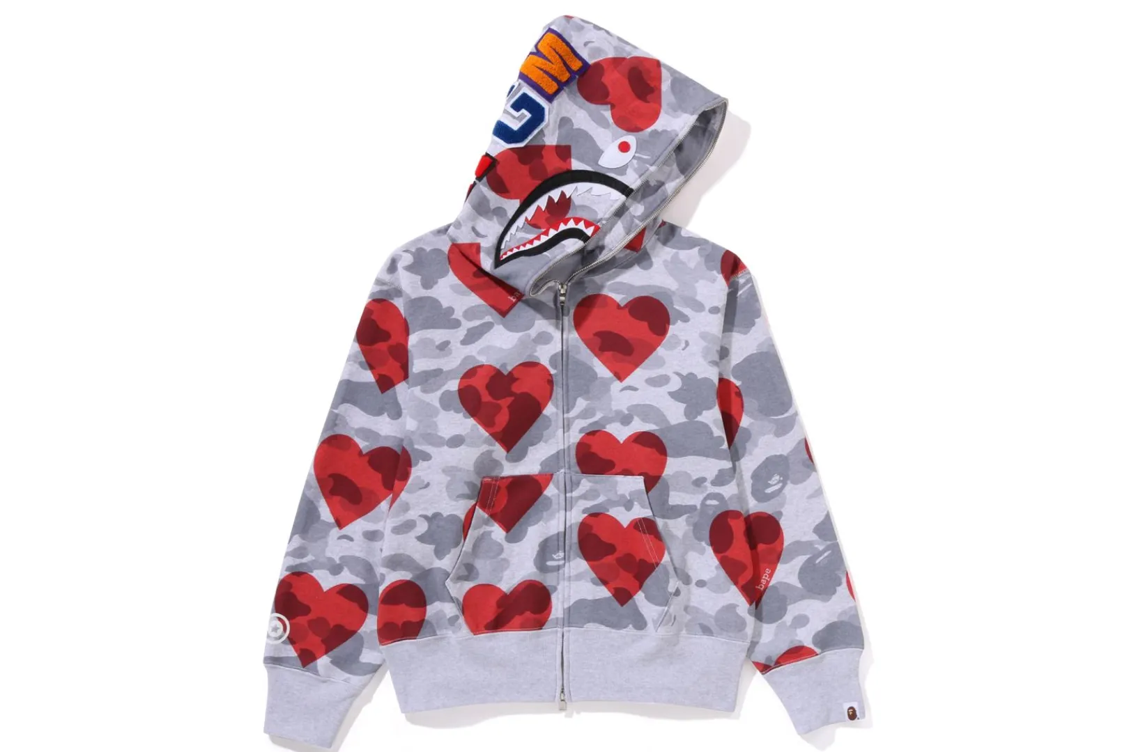 0ZX I LOVE BAPE SHARK FULL ZIP HOODIE LADIES Flash Sale