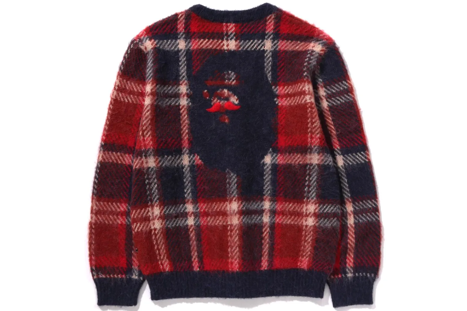 MRB MOHAIR CHECK JACQUARD CARDIGAN NAVY Online