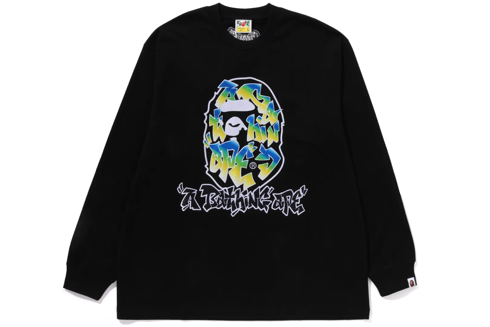 0ZX OVERSIZED LANGARM-T-SHIRT MIT GRADIENT-AFFENKOPF New