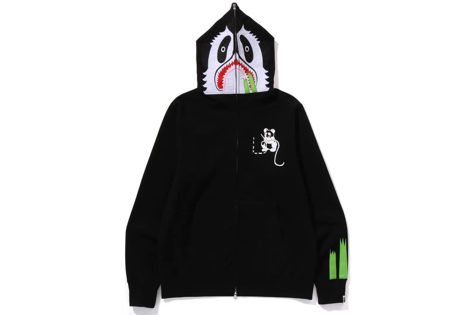 0ZX PANDA FULL ZIP HOODIE MENS Clearance