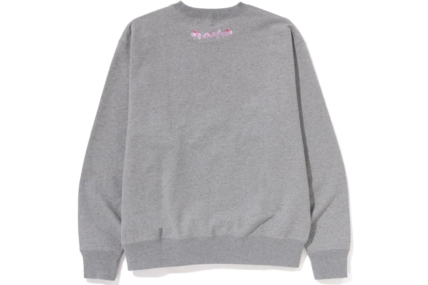 0ZX SAKURA A BATHING APE LOCKERES RUNDHALSSHIRT GRAU Discount