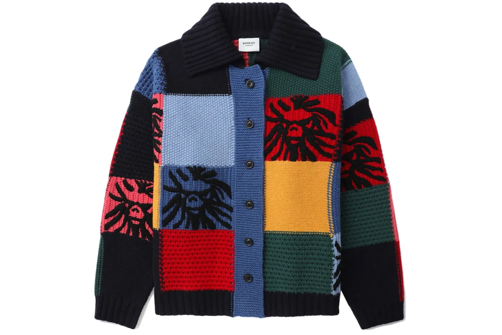 BBK SCHWARZER PATCHWORK-PULLOVER „BAPE“ MULTI Best