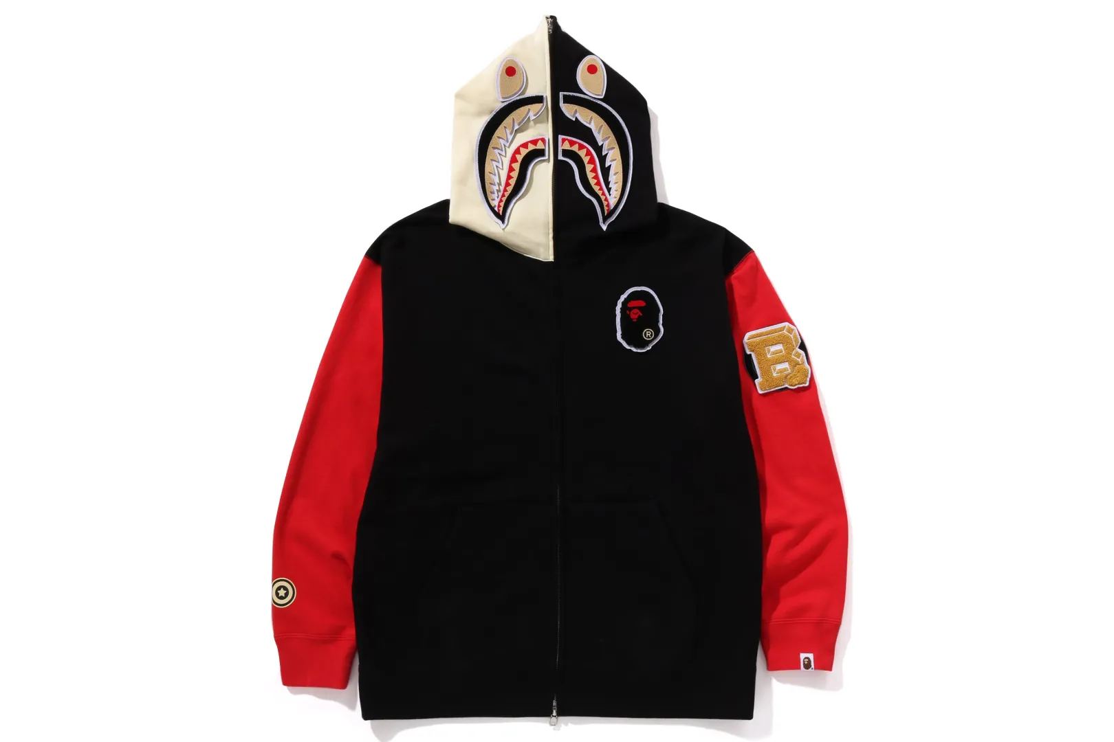 0ZX SHARK FULL ZIP HOODIE CHINA MENS BLACK Flash Sale