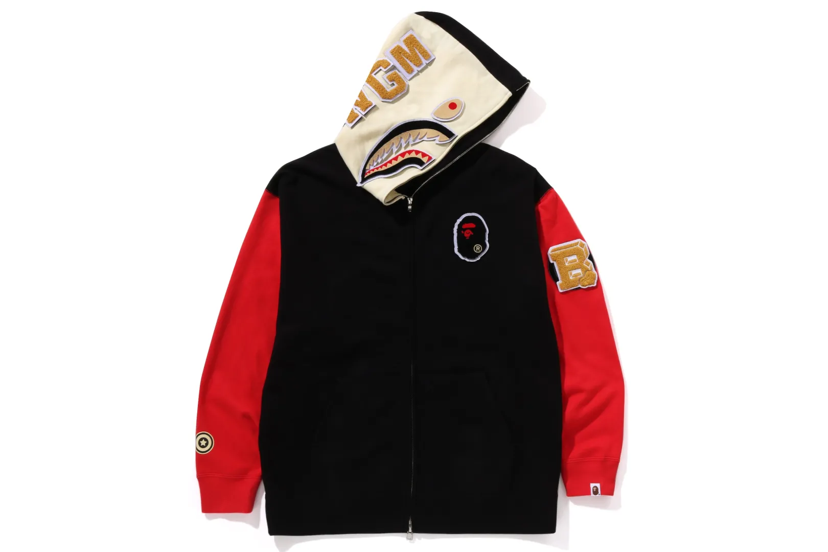 0ZX SHARK FULL ZIP HOODIE CHINA MENS BLACK Flash Sale