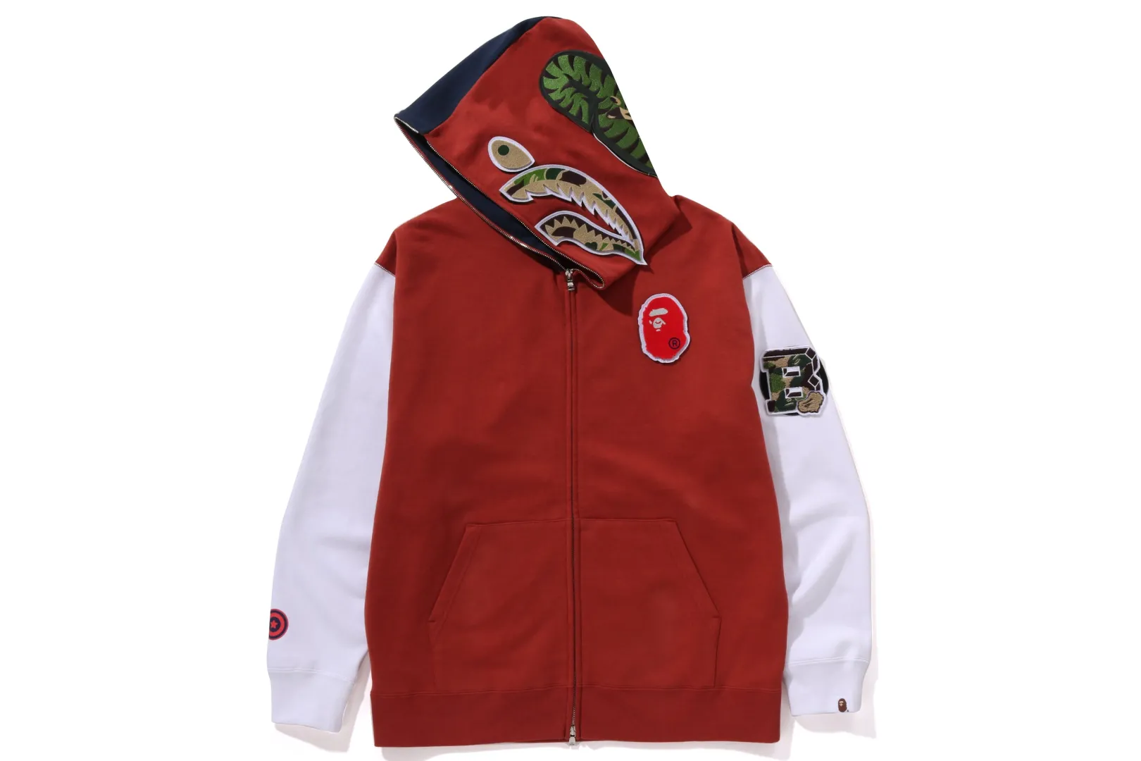 shark_full_zip_hoodie_france_mens_2.webp 0ZX SHARK FULL ZIP HOODIE FRANCE MENS BURGUNDY Discount