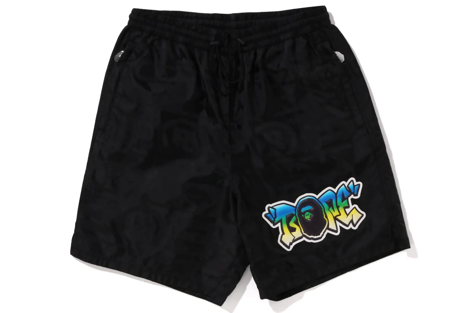 0ZX SHORTS AUS NYLON MIT LUXUS-SPORTMUSTER UND JACQUARD Clearance