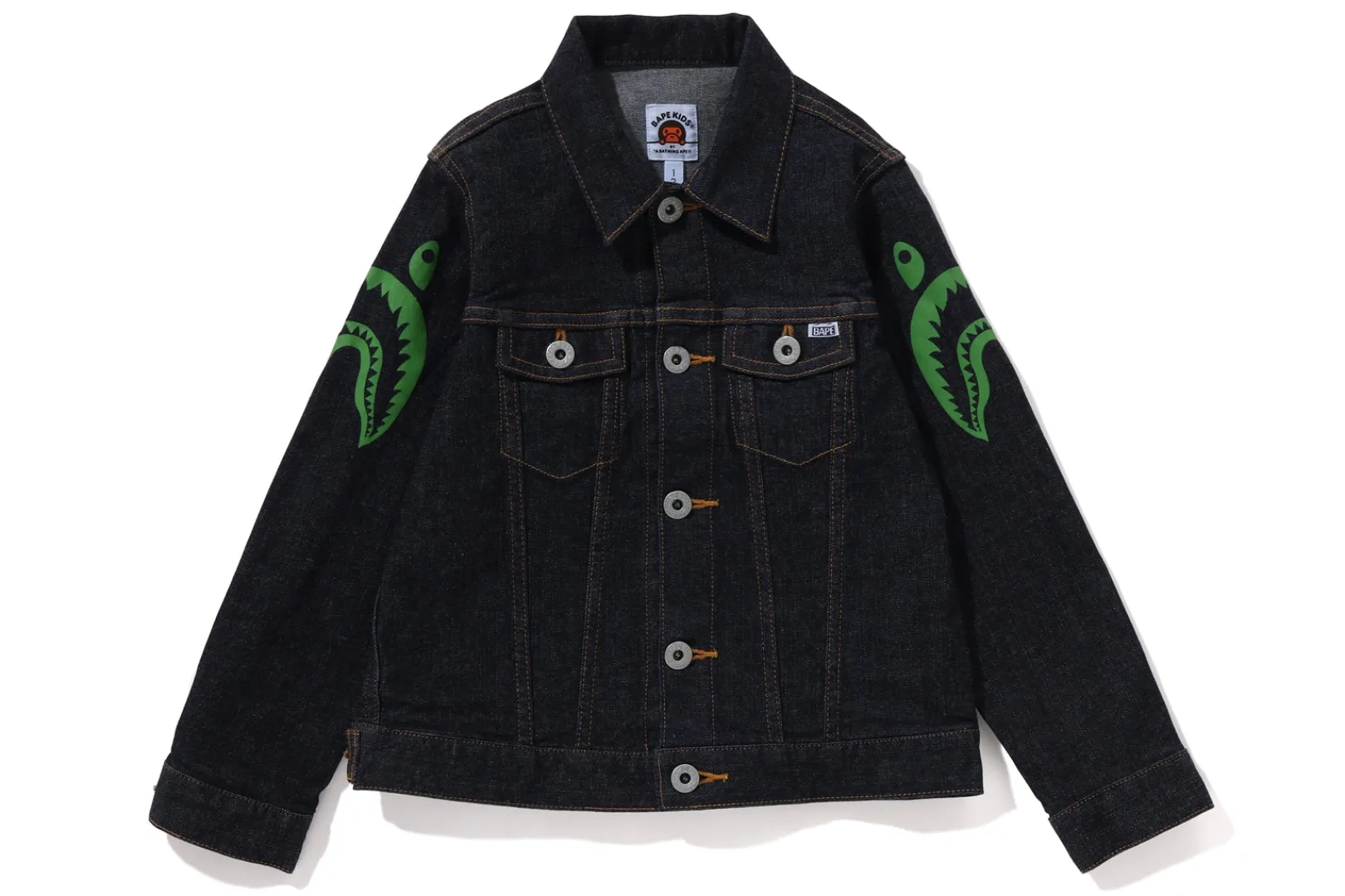 0ZX SIDE SHARK 10 OZ STRETCH DENIM JACKET KIDS NAVY Best Sale