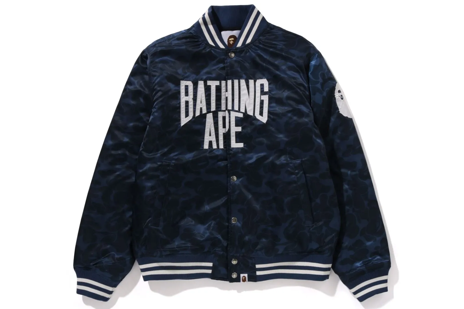0ZX SOLID CAMO NYC LOGO NYLON VARSITY JACKET MENS Hot
