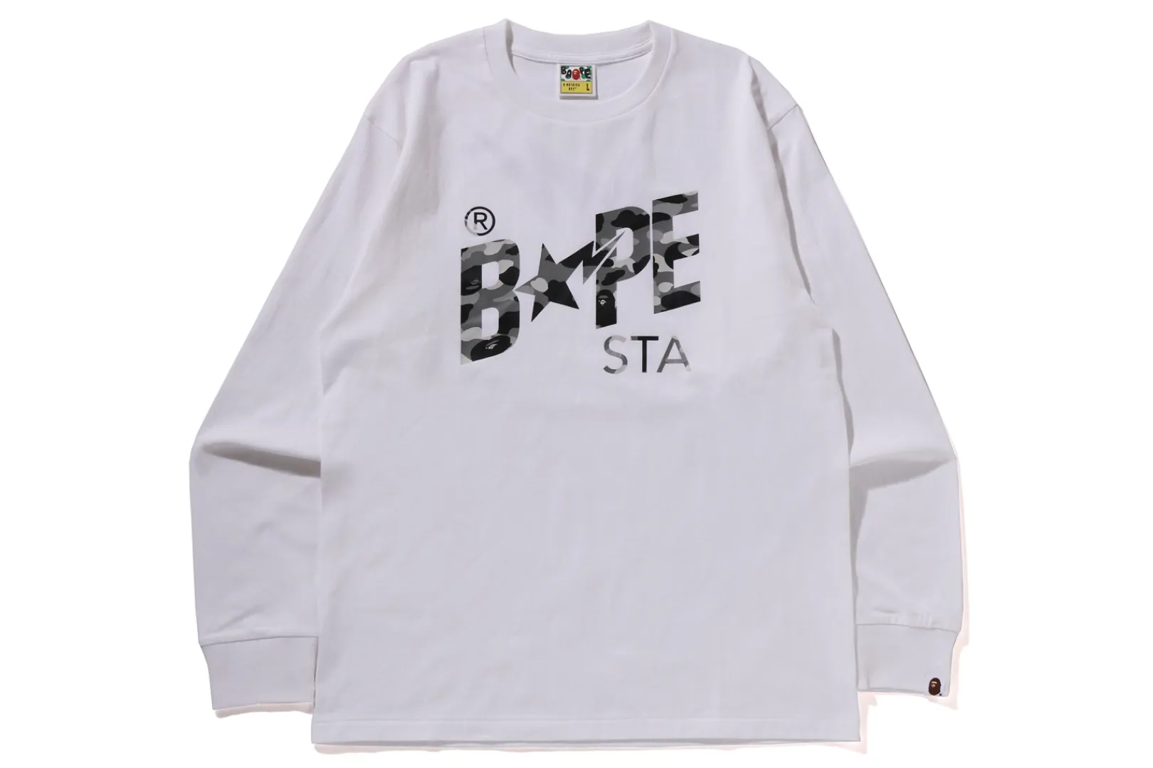0ZX 1ST CAMO BAPE STA LS TEE MENS Best