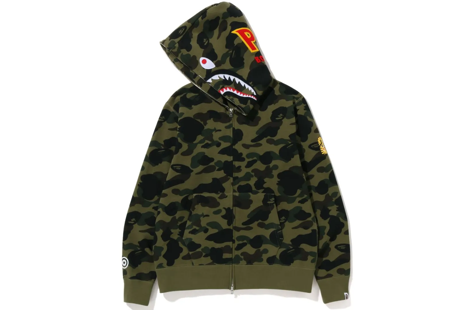 0ZX 1ST CAMO 2ND SHARK FULL ZIP HOODIE MENS Discount