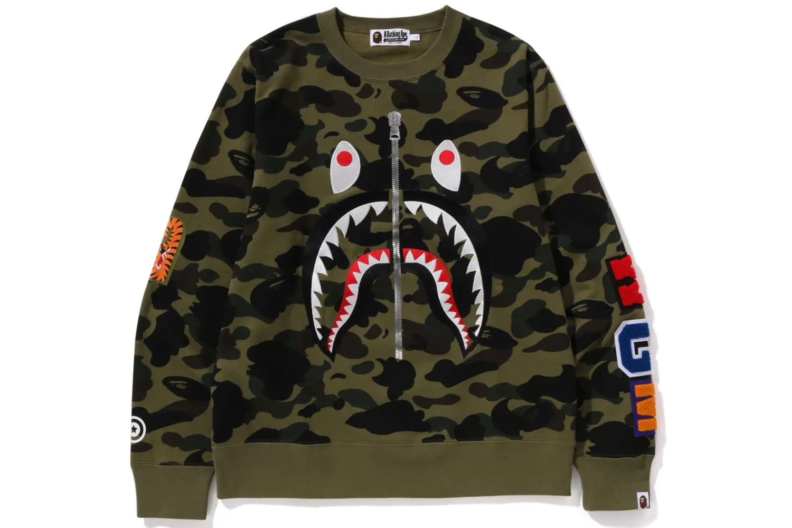 0ZX 1ST CAMO SHARK CREWNECK MENS Sale